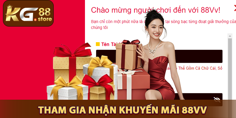 KG88 bật mí cho bạn cách tham gia nhận khuyến mãi 88VV